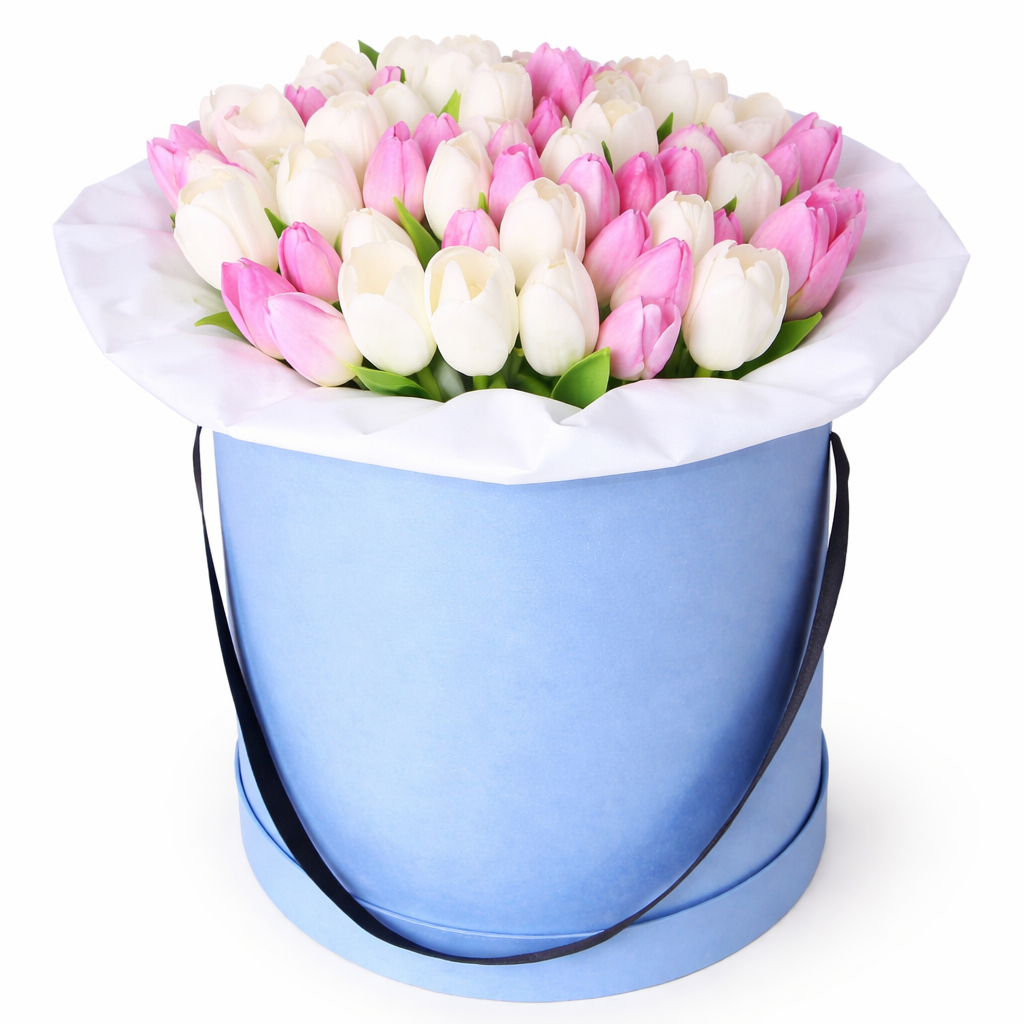 Букет в шляпной коробке